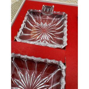 Set of Four MCM Crystal Vintage Lady's Personal Ashtrays
